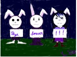 goodbye,desenul meu de adio cu prietenii imaginari Grim Rabbit,Doom Rabbit si Misty