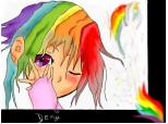 Rainbow dash versiunea anime girl