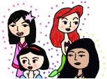 Mulan, Ariel, Snow White, Pocahontas