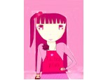 anime girl pink