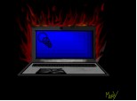This laptop\'s on fire