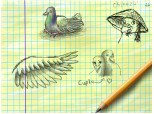 Desen cu porumbei