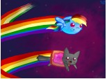 Nyan and Rainbow Dash