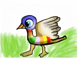 Rainbow Sock Bird