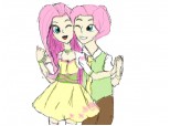 Fluttershay and a boy :))