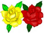 Trandafirul rosu si trandafirul galben