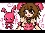 Kate si Fluffy din Bunny Power , anime-ul inventat de mine si Miau.