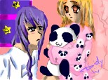 anime girls panda :x