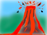 un vulcan care tocmai erupe