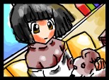 anime girl  with puppy cute pt pasionata de desen