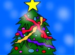 happy christmas everybody and a christmas tree