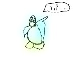 penguin cel care it saluta