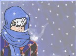 anime boy in snow