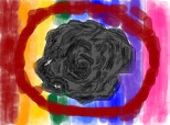 a black rose in a colorful world