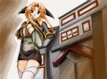Anime Cute Army Girl