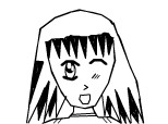 black-white anime girl