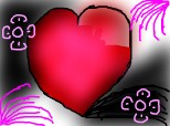 inima cu roz