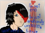 i\'m not emo i\'m just emotionally unsyable.i just need  a friend