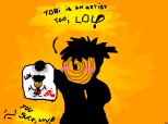 Tobi is an artist! LOL!