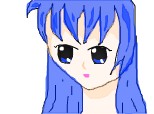 blu anime girl