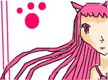 anime girl neko pink