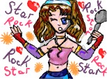 Anime Girl Rock Star