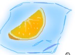 o bucata de portocala
