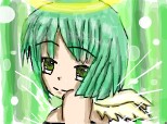 Anime green girl-colaborare cu iri_for u