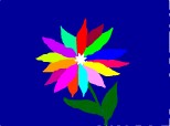 o floare cu petale multicolore