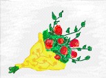 Desen 19969 modificat:buchet de trandafiri