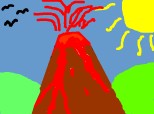 vulcanul in flacari
