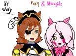 Foxy the pirate fox and Mangle the fox