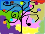 copacel colorat cu buline