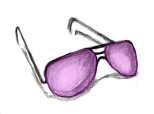 ochelari de soare cu lentile roz