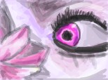 pink eye and a pink flower