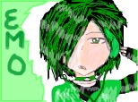 emo green boy