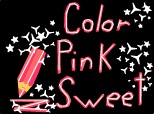 Color pink sweet