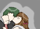 Anime kiss.