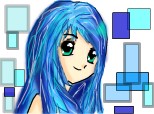 blue anime girl