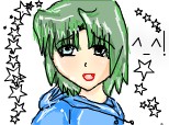 green anime girl(me ^_^)