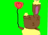bunery a primit un balon in forma de inima de la pikachu