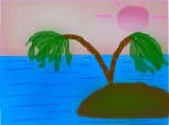 o insula cu 2 palmieri