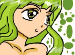 Anime girl green