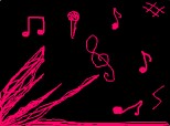 music in black and pink