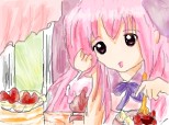 Anime pink girl