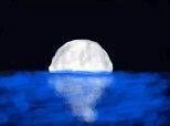Luna-sus pe cer,noaptea
