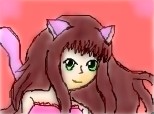Anime Girl Cat Pink