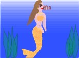 mermaid kiss with fish