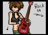 rock on!  anime girl