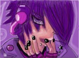 emo boy in violet